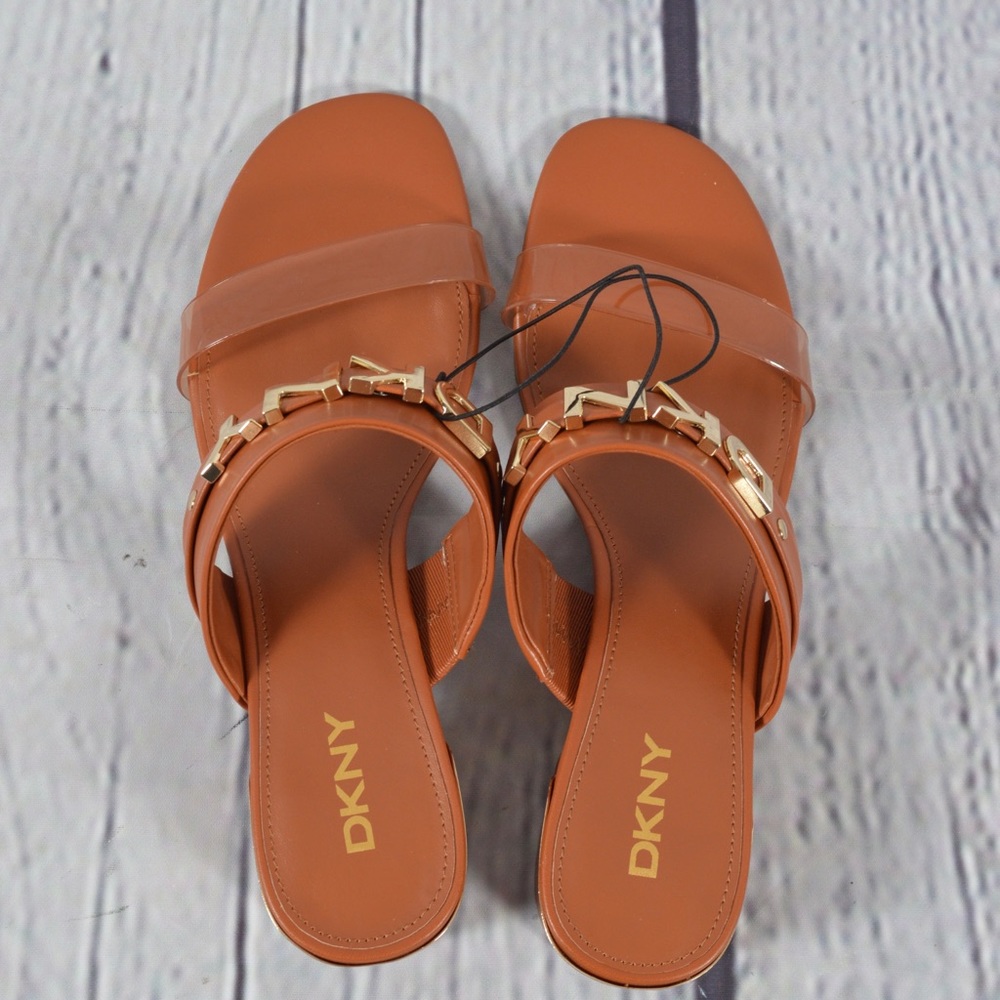 DKNY Dark Cognac Sandals Size 9 - Picture 4 of 13